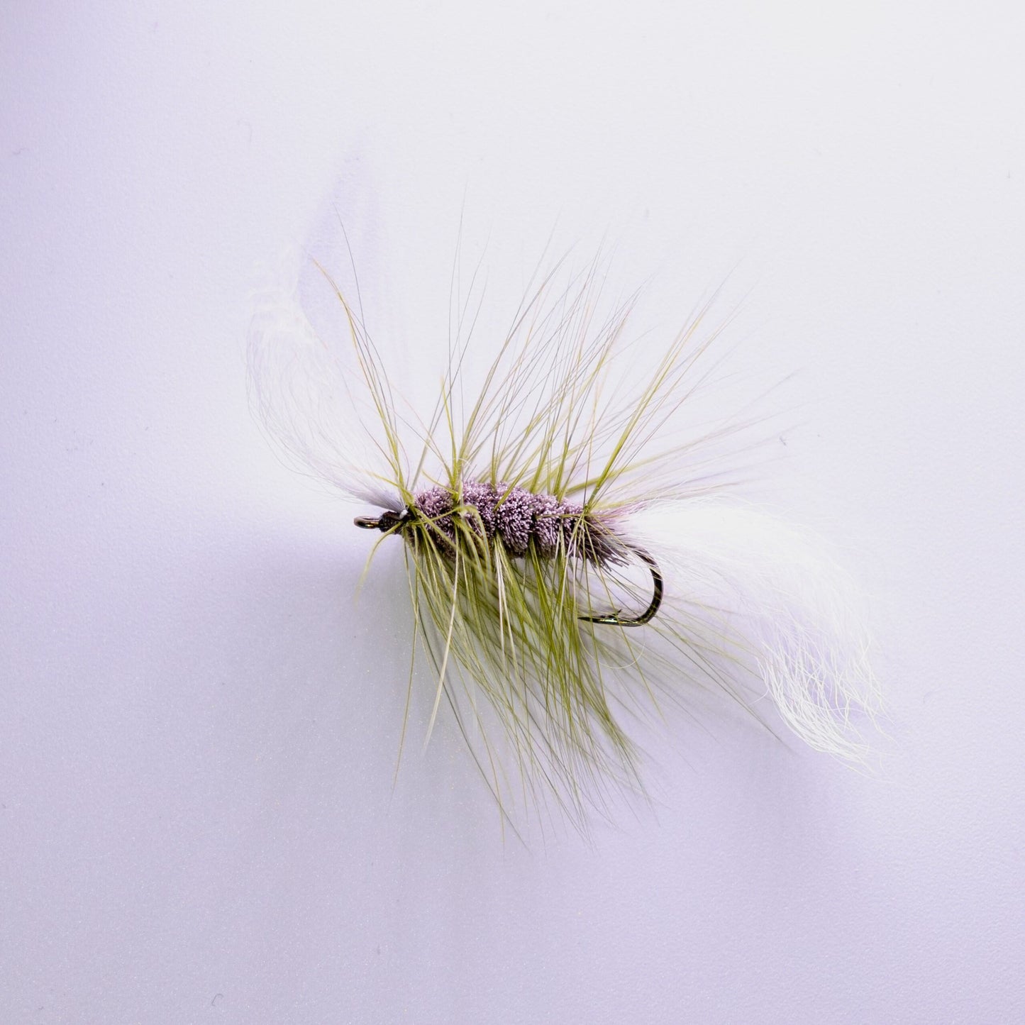 Dry Fly Olive Hackle Dirty Bomber #4