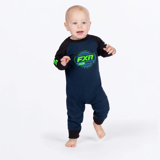 FXR Race Division Onesie Midnight and Lime Size 0-6 Months