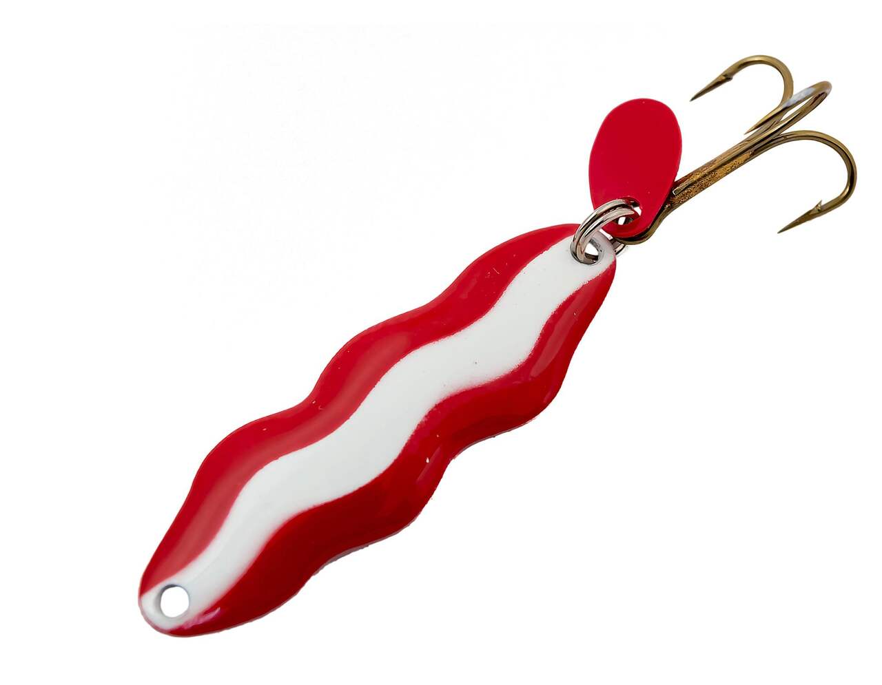 Lucky Strike Serpent Wobbler 2 3/4 RD/WH Nickel