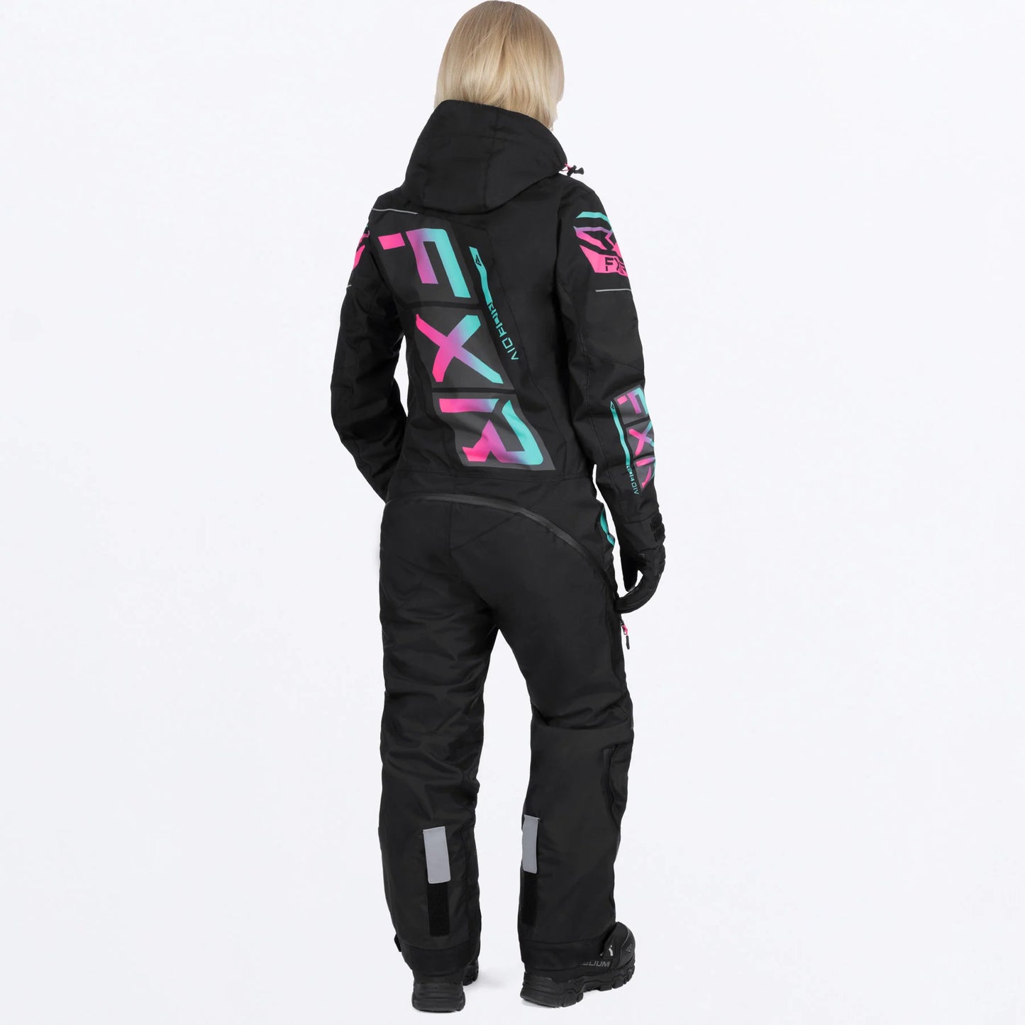 FXR CX Lite Monosuit Women's Black/Mint-E Pink Fade Size 16