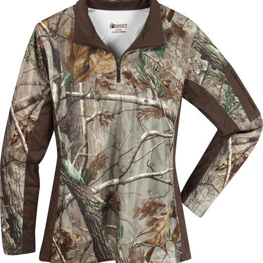 Rocky SilentHunter 1/4 Zip RealTree Shirt Women's Size M