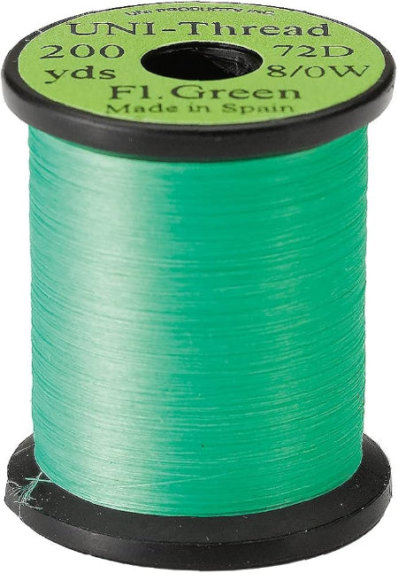 Uni-Thread Fluorescent Green 200yd 8/0