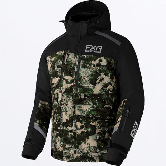 FXR Expedition X Ice Pro Jacket Men's Black and Army Camo Size M