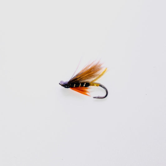 Wet Fly Orange Charm Brown Wing #8