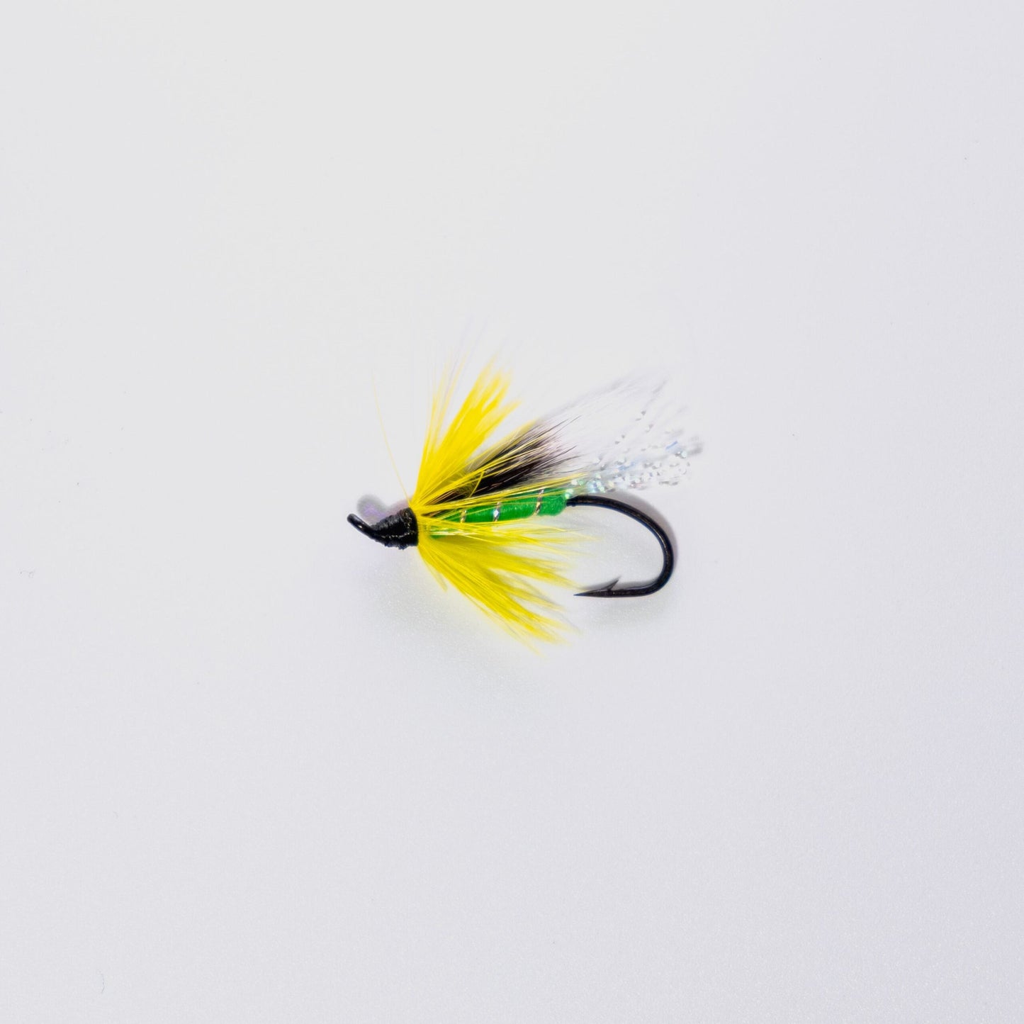Wet Fly Fluorescent Green Cosseboom White Wing #8