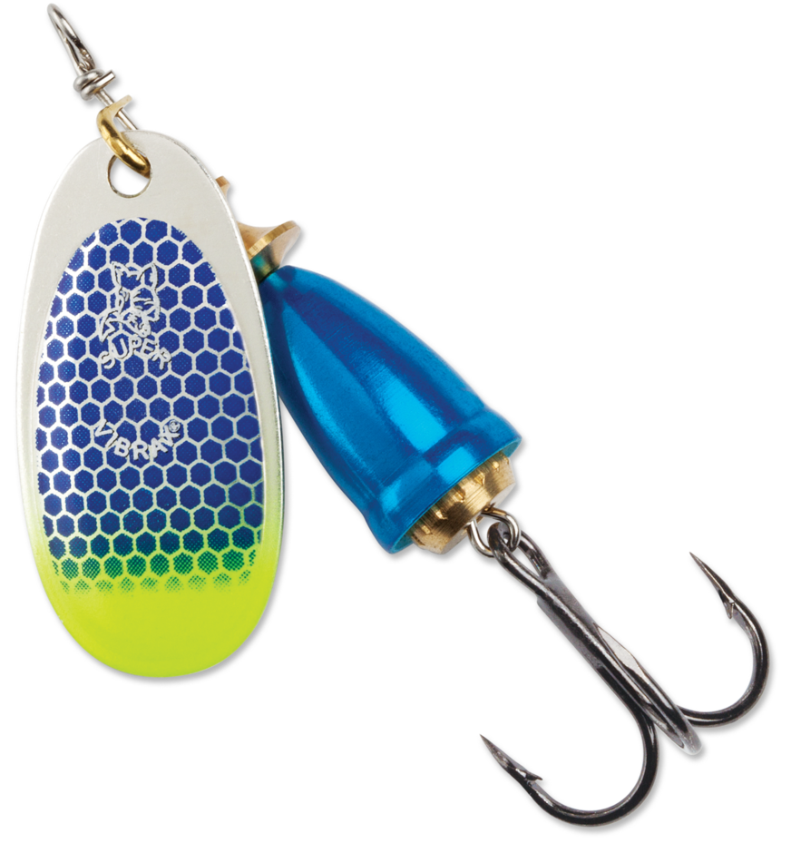Blue Fox Classic Vibrax Blue Scale Chartreuse Tip UV 1/4oz