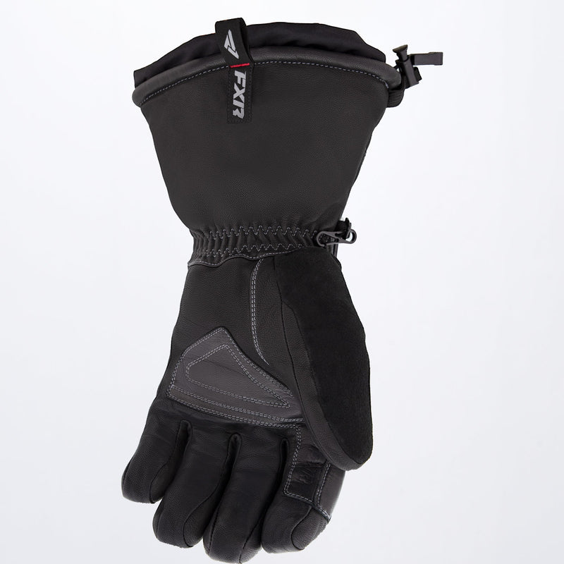 FXR Leather Gauntlet Glove Black Size 3XL