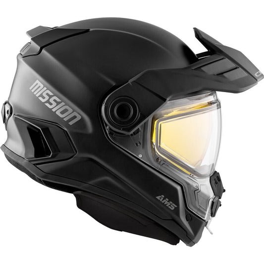HELM MISSION AMS DL SOLID BK 2XL