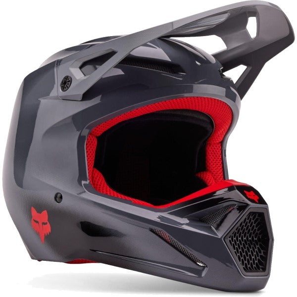 Fox V1 Interfere Helmet GY/RD MD