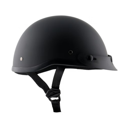 Classic Beanie Helmet With Visor QR Dull Black Size 2XS