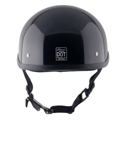 Classic Beanie Helmet Without Visor QR Glossy Black Size 2XS