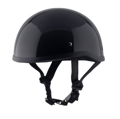 Classic Beanie Helmet Without Visor QR Glossy Black Size 2XS