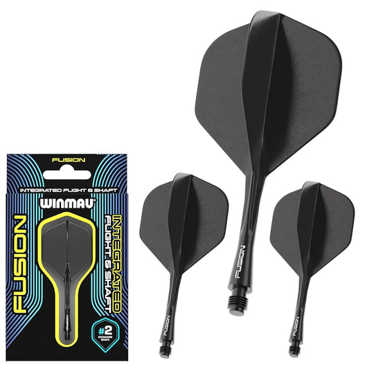 Winmau Fusion #2 Dart Flight and Shaft Black Medium