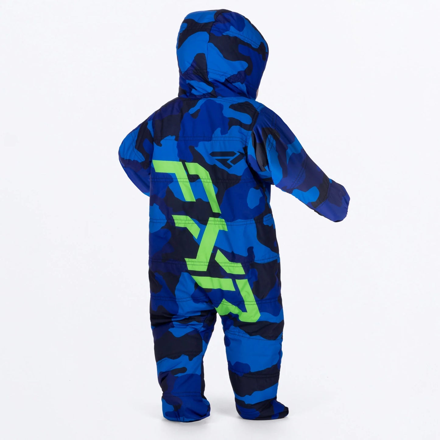 FXR CX Snowsuit Blue Camo/Lime Fade Size 6-12 Months