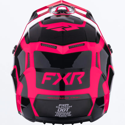 FXR Clutch EVO Helmet Youths' Black/Razz Size XL