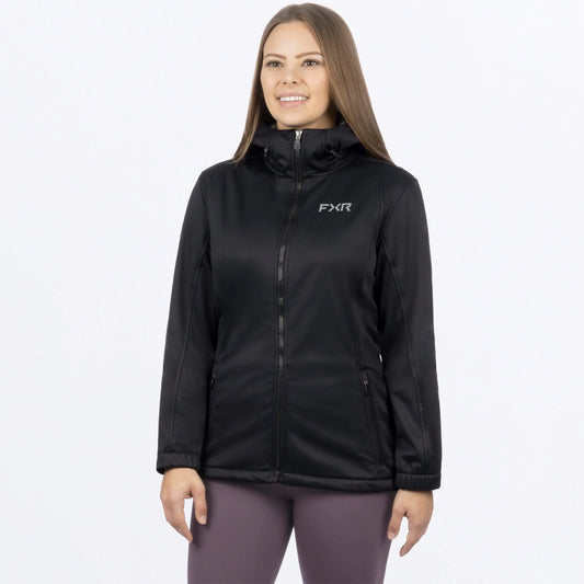 FXR Pulse Softshell Jacket Women's Black and Grey Size 7