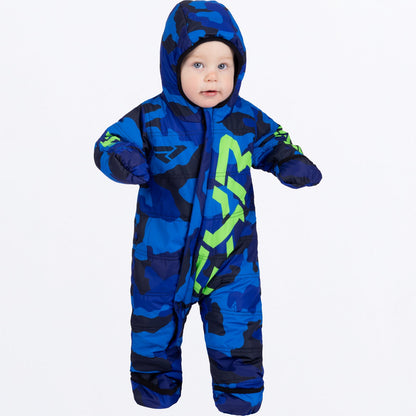 FXR CX Snowsuit Blue Camo/Lime Fade Size 6-12 Months