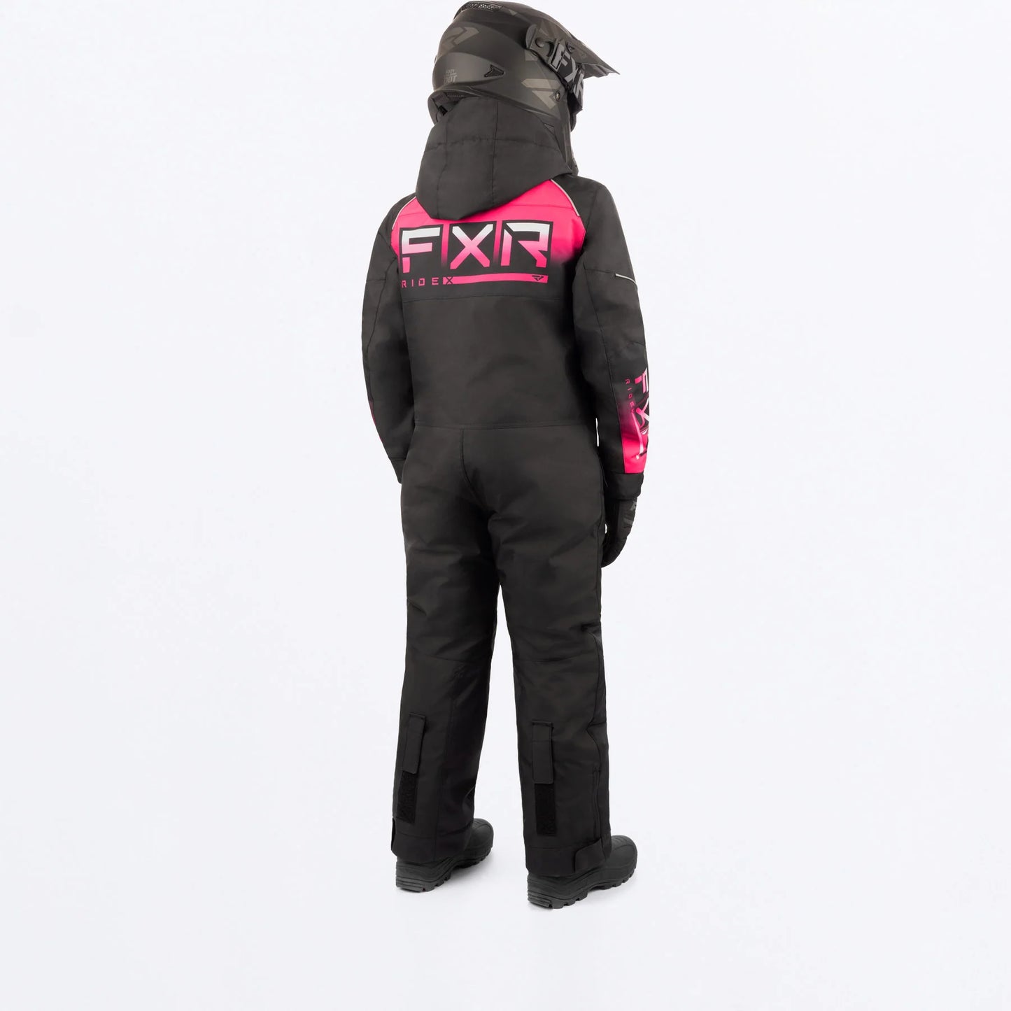 FXR Recruit Monosuit Youths' Black/Fuchsia Size 12