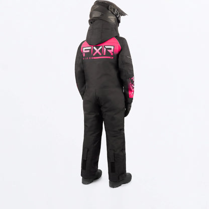 FXR Recruit Monosuit Youths' Black/Fuchsia Size 12