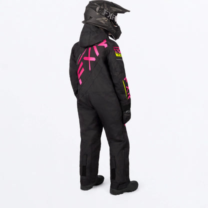 FXR Children's CX Monosuit Black/Raspberry Fade Size 6