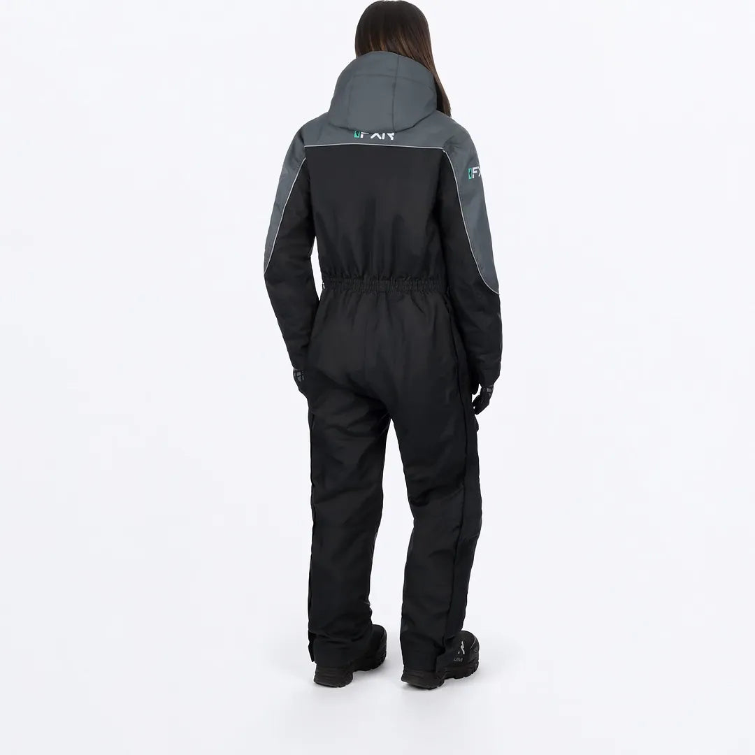FXR Excursion Monosuit Women's Black/Char/Mint Size 10