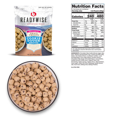 ReadyWise Trail Treats Cookie Dough Snacks