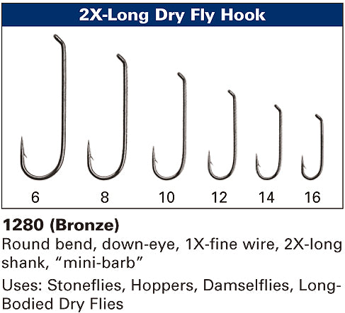 Daiichi 1280 2x Long Dry Fly Hooks Size 10 25pk