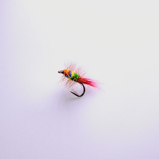 Dry Fly Skittles Brown Hackle Bug #8