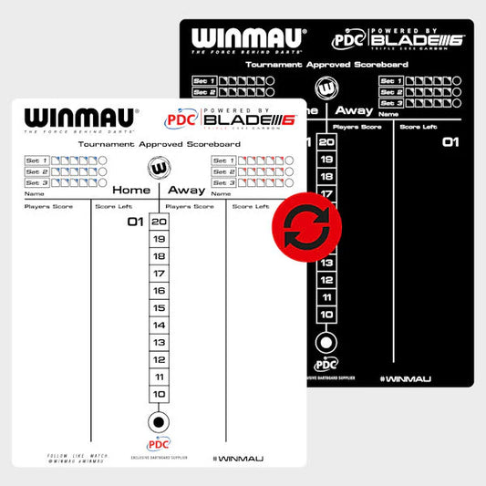 Winmau Dry-Erase Darts Scoreboard