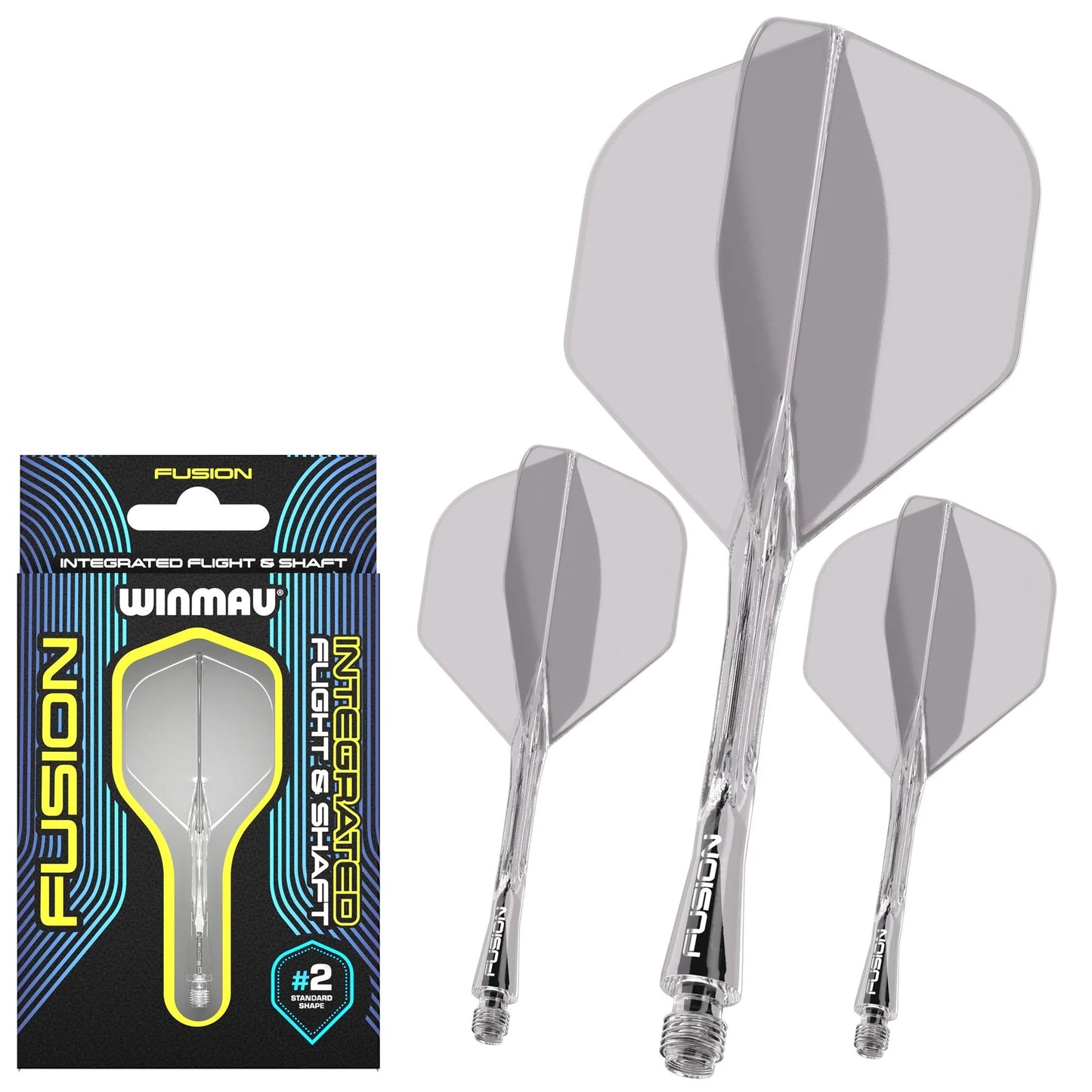 Winmau Fusion #2 Dart Flight and Shaft Clear Medium