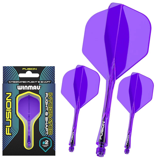 Winmau Fusion #2 Dart Flight and Shaft Purple Medium