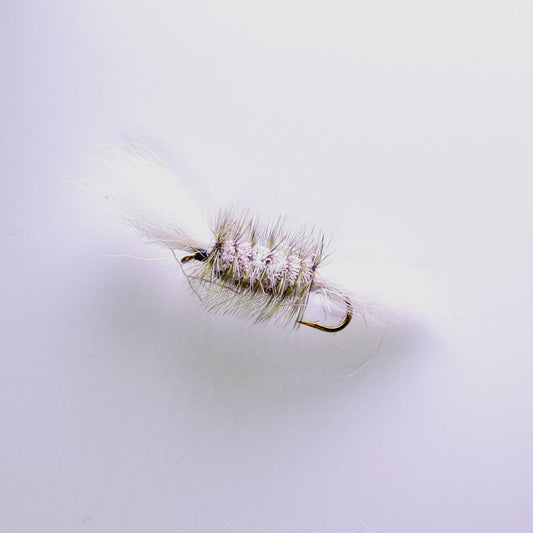 Dry Fly Gray Body Green Hackle Bomber #6