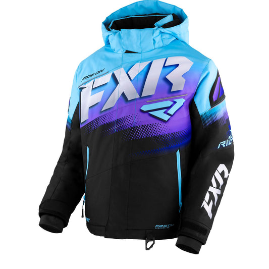 Youth BOOST JACKET BLACK/SKY-PURPLE FADE SZ12