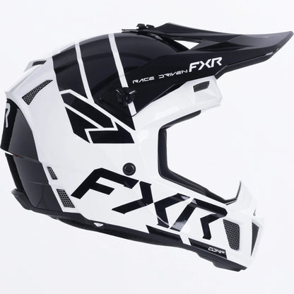 FXR Clutch MX Helmet Youth's White/Black Size M