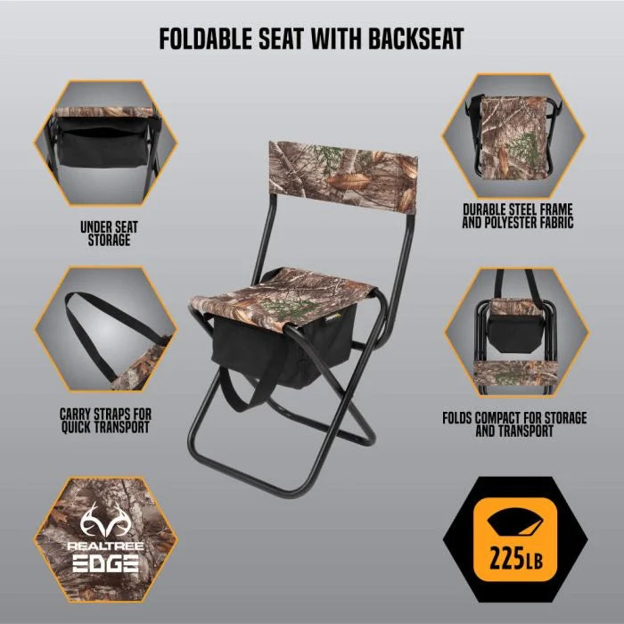 Allen Vanish Foldable Seat with Backrest Camo