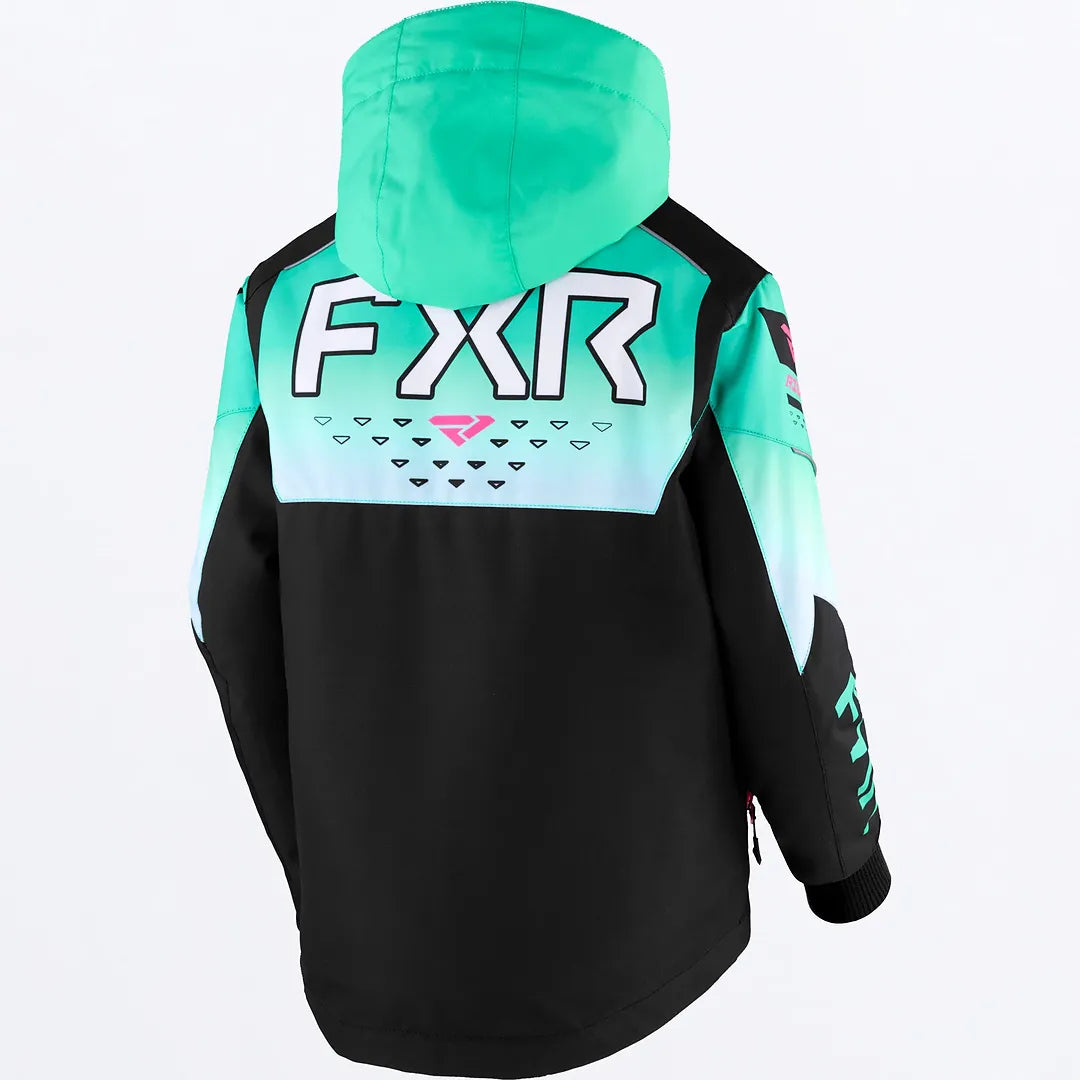 FXR Helium Jacket Children's Black/Mint Fade/E Pink Size 16