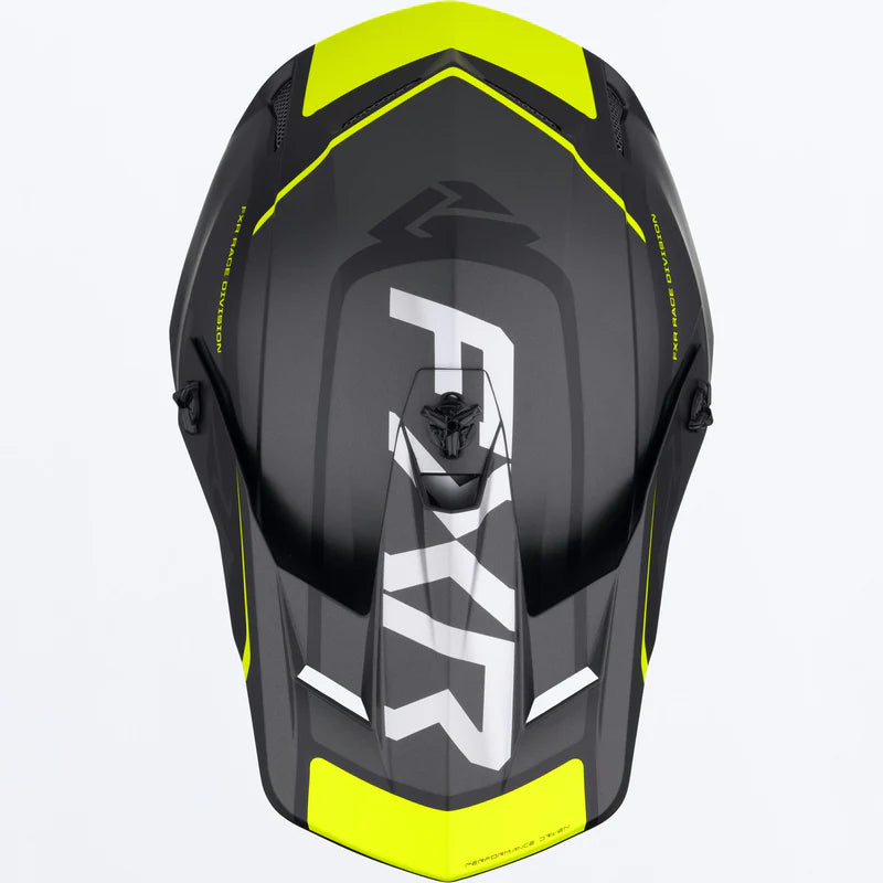 FXR Clutch Evo Helmet Black and HiVis Size L