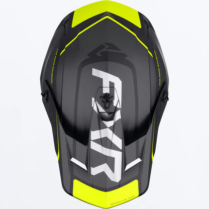 FXR Clutch Evo Helmet Black and HiVis Size L
