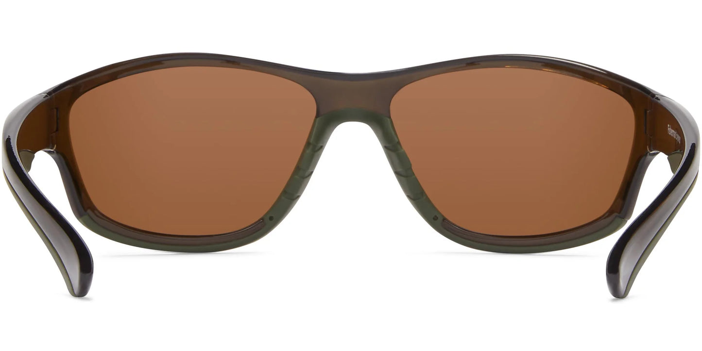 Fisherman Rapid Polarized Eyewear Crystal Olive with Brown Lens