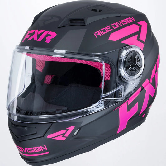 FXR Nitro Core Helmet Youths' Black and Electric Pink Size M