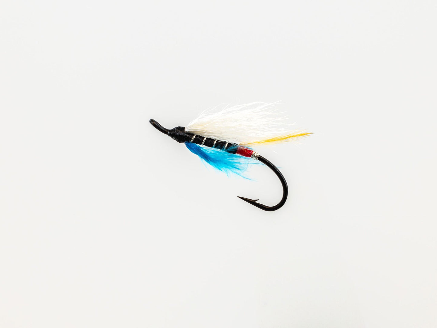 Wet Fly Blue Charm White Wing Red Butt #8