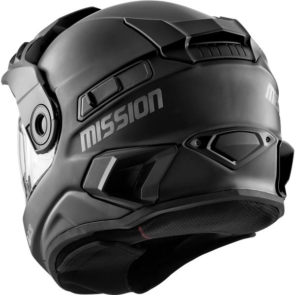 HELM MISSION AMS EDL SOLID BK MAT 3XL