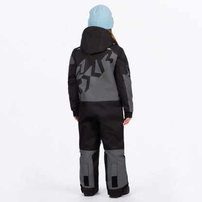 FXR Cold Cross CX Monosuit Children's Black and Charcoal Size 2
