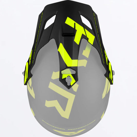 FXR Torque x Team Helmet Peak Black and Hi Vis