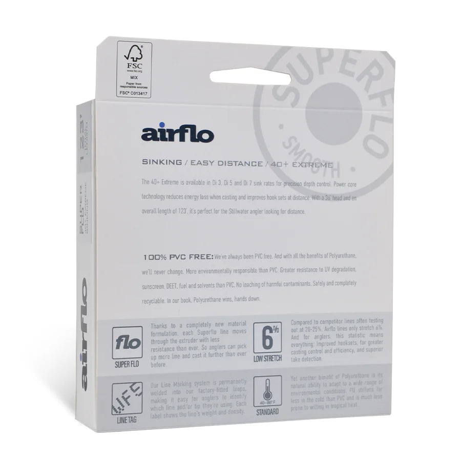 Airflo Superflo 40+ Extreme Fly Line WF8F Grey/Yellow