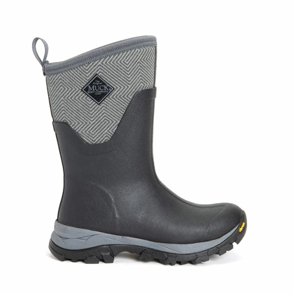 Muck Arctic Ice Black and Gray Geometric Women's Mid Size 10