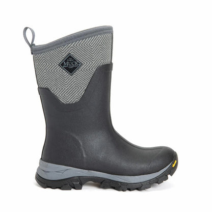 Muck Arctic Ice Black and Gray Geometric Women's Mid Size 10