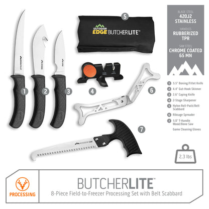 Outdoor Edge Butcher-Lite Knife Set 8-Piece