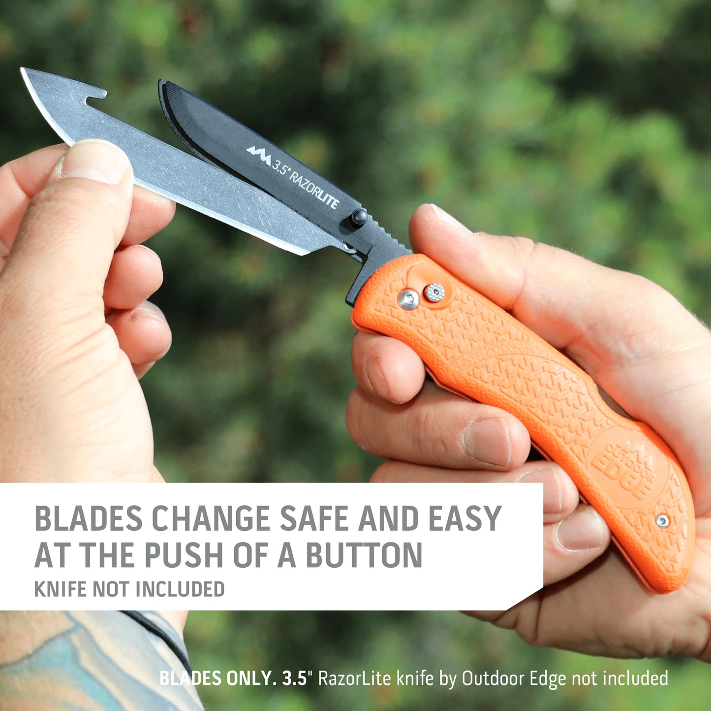 Outdoor Edge 3.5" Drop Point Blades 6 Pack