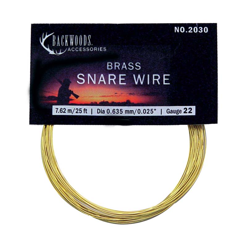 Backwoods Brass Snare Wire 25' 22Ga